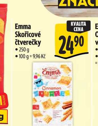   Emma Skořicové čtverečky 250g 