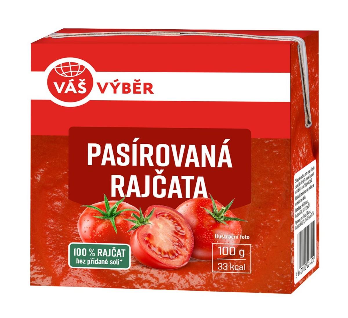 VÁŠ VÝBĚR Pasírovaná rajčata, 500 g