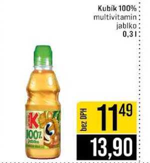Kubík 100% multivitamin jablko 0,3l