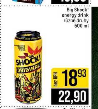 Big Shock! energy drink různé druhy 500 ml 