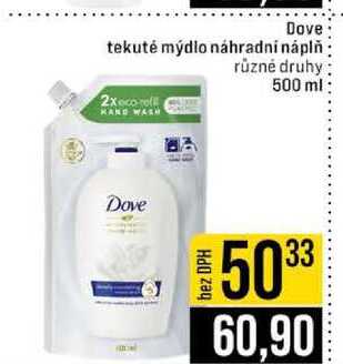 Dove tekuté mýdlo náhradní náplň různé druhy 500 ml