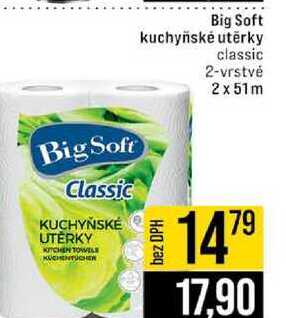 Big Soft kuchyňské utěrky classic 2-vrstvé 2x51m 