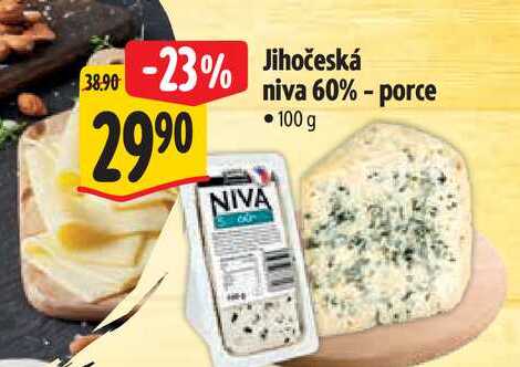   Jihočeská  niva 60% - porce 100 g 