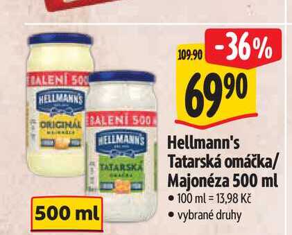  Hellmann's Tatarská omáčka/ Majonéza 500 ml  