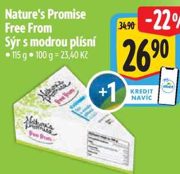 Nature's Promise Free From Sýr s modrou plísní, 115 g   