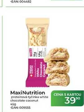 MaxiNutrition proteinová tyčinka white chocolate coconut 45g