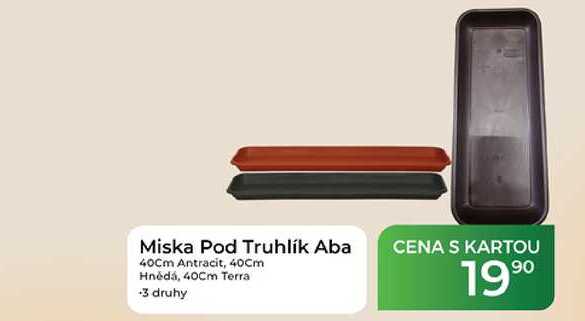 Miska Pod Truhlík Aba 40Cm Antracit, 40cm Hnědá, 40Cm Terra