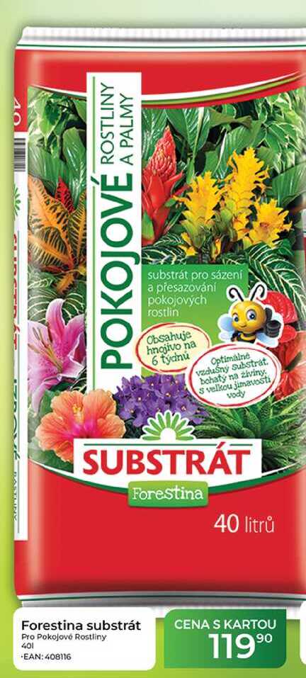 Forestina substrát Pro Pokojové Rostliny 40l