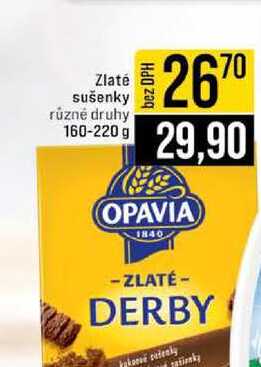 Zlaté sušenky různé druhy 160-220 g 