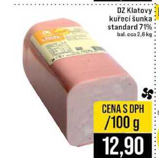 DZ Klatovy kuřecí šunka standard 71% 100g