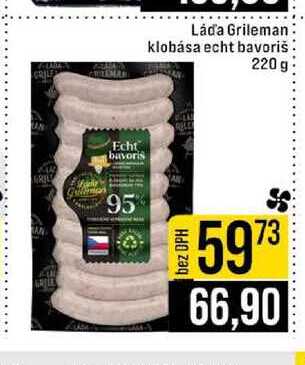 GRIL Láďa Grileman klobása echt bavoriš 220 g 