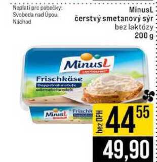 Minusl čerstvý smetanový sýr bez laktózy 200 g  
