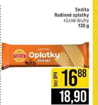 Sedita Rodinné oplatky různé druhy 130 g 
