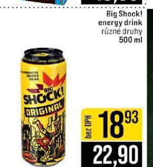 Big Shock! energy drink různé druhy 500 ml 