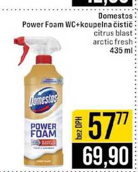 Domestos Power Foam WC+koupelna čistič citrus blast arctic fresh 435 ml 