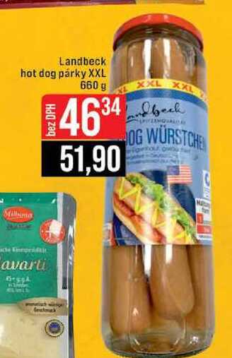 Landbeck hot dog párky XXL 660 g 