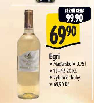   Egri Maďarsko 0,75l