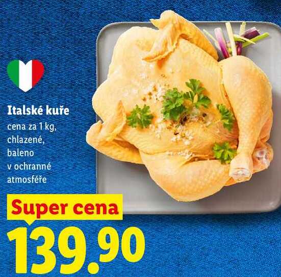 Italské kuře, cena za 1 kg