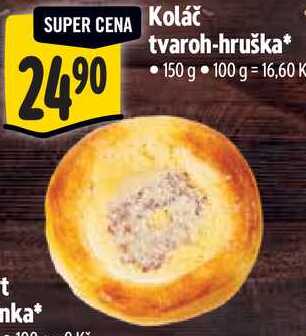 Koláč tvaroh-hruška, 150 g 