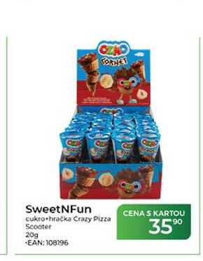 SweetNFun cukro hračka Crazy Pizza Scooter 20g