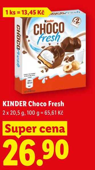 KINDER Choco Fresh, 2x 20,5 g