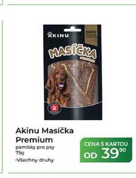 Akinu Masíčka Premium pamlsky pro psy 75g