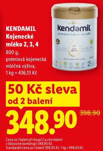 KENDAMIL Kojenecké mléko 2, 3, 4, 800 g