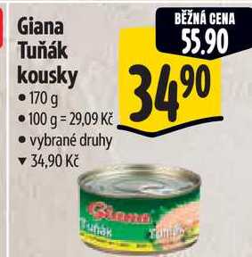 Giana Tuňák kousky, 170 g  