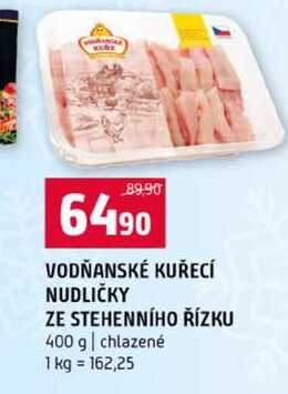 VODŇANSKÉ KUŘECÍ NUDLIČKY ZE STEHENNÍHO ŘÍZKU 400 g chlazené 