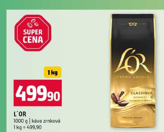 L'OR 1000 g káva zrnková 