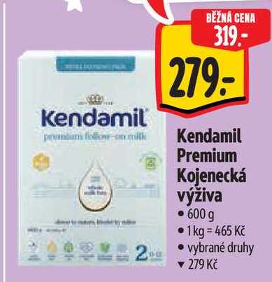 Kendamil Premium Kojenecká výživa, 600 g   