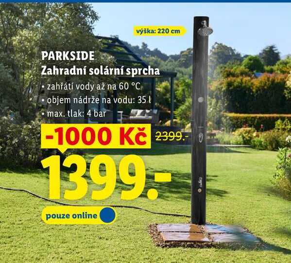 PARKSIDE Zahradní solární sprcha 