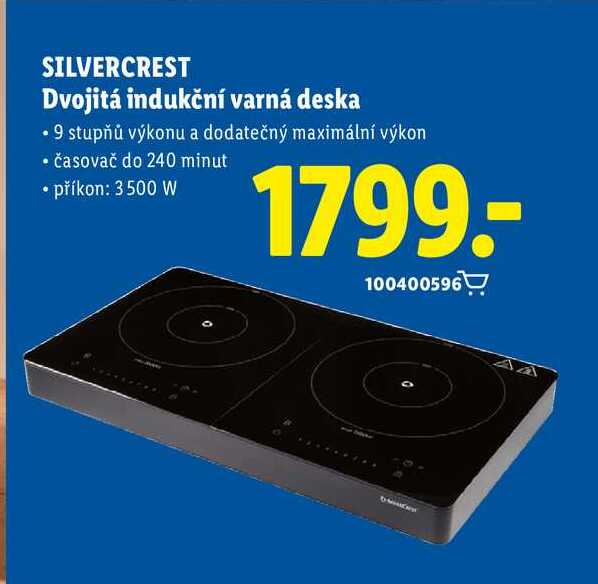 SILVERCREST Dvojitá indukční varná deska 