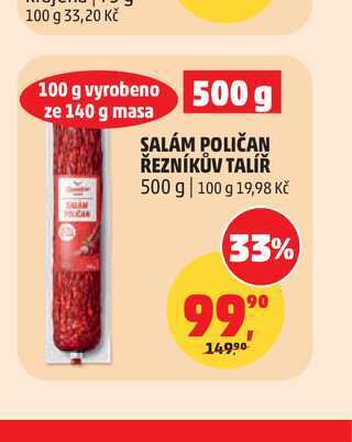 SALÁM POLIČAN ŘEZNÍKŮV TALÍŘ 500 g