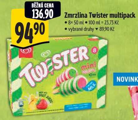 Zmrzlina Twister multipack, 8x 50 ml 