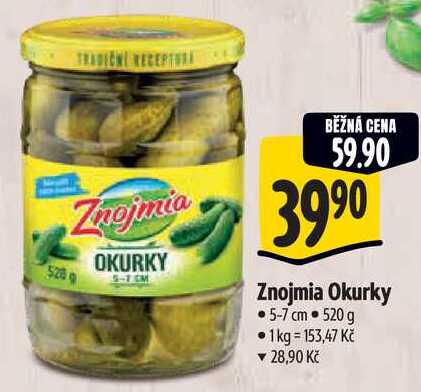 Znojmia Okurky, 520 g 