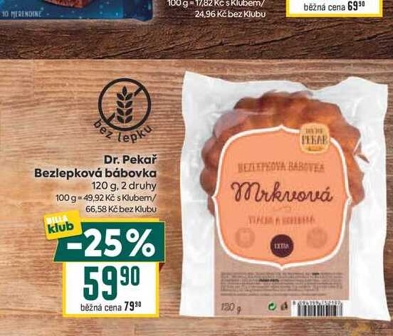 Dr. Pekař Bezlepková bábovka 120 g