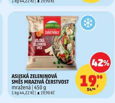 ASIJSKÁ ZELENINOVÁ SMĚS MRAZIVÁ ČERSTVOST mražená 450g 