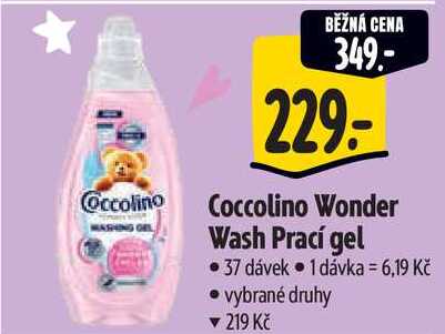 Coccolino Wonder Wash Prací gel, 37 dávek  