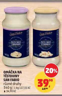 OMÁČKA NA TĚSTOVINY SAN FABIO různé druhy 340 g