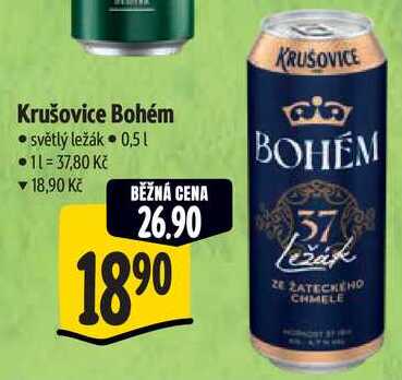 Krušovice Bohém, 0,5 l