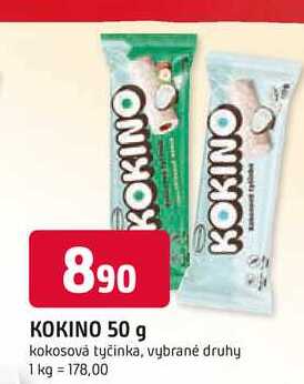 KOKINO 50 g kokosová tyčinka, vybrané druhy 
