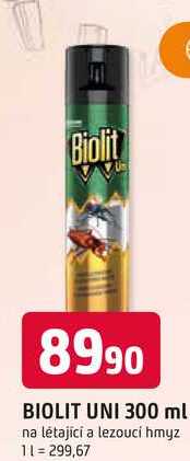 Biolit Uni proti létajícímu a lezoucímu hmyzu 300ml