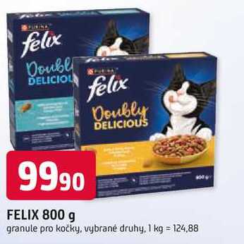 FELIX 800g granule pro kočky, vybrané druhy