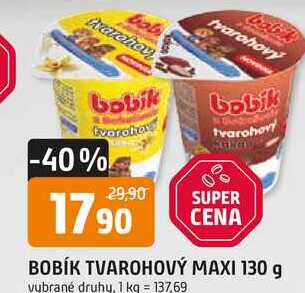 BOBÍK TVAROHOVÝ MAXI 130 g  