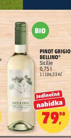 PINOT GRIGIO BELLINO Sicílie 0,75l