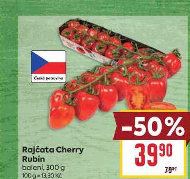 Rajčata Cherry Rubín baleni, 300 g 