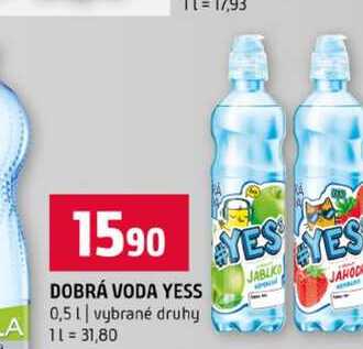 DOBRÁ VODA YESS 0,5l vybrané druhy 