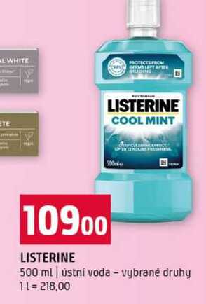LISTERINE 500 ml ústní voda vybrané druhy 
