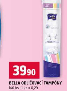 BELLA ODLIČOVACÍ TAMPÓNY 140 ks 